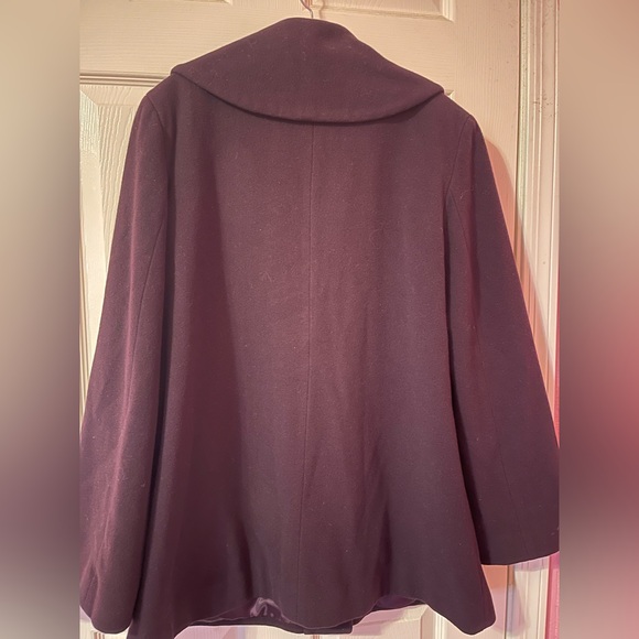 Donatella Women's Wool Blend 4-Button Single Breasted Coat Purple Size 12 - Picture 2 of 4